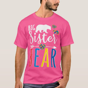 T-shirt Big Soeur Ours Sensibilisation sur l'autisme Chemi