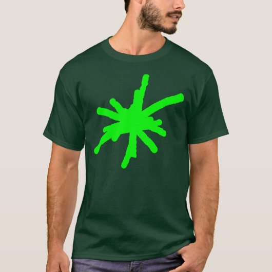 T-shirt Big Spark - Vert sur foncé (Devant)
