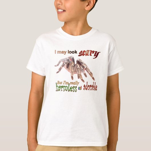 T-shirt Big Tarantula pour enfants sans danger (Devant)