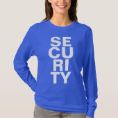 T-shirt Big Text Deep Royal Blue Template Womens Security (Devant)
