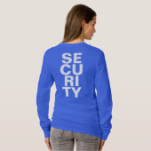 T-shirt Big Text Deep Royal Blue Template Womens Security (Dos entier)