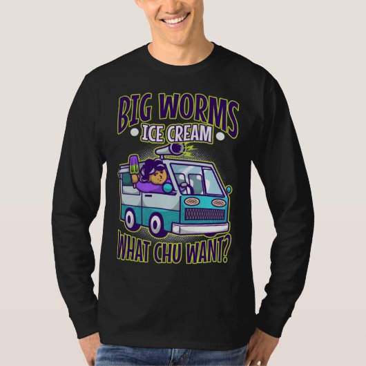 T-shirt Big worms ice cream truck  1 (Devant)