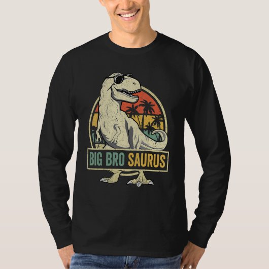 T-shirt Bigbrosaurus Rex Dinosaure Big Bro Saurus Frère F (Devant)