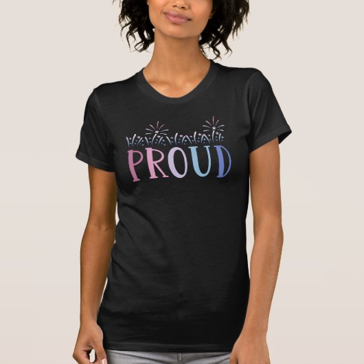 T-shirt Bigender FID Fireworks LGBTQ Black (Devant)