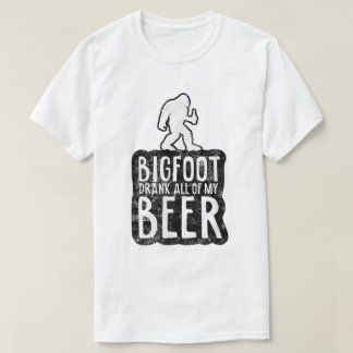 T-shirt Bigfoot a Bu mon Bière Drôle de Tee Camping