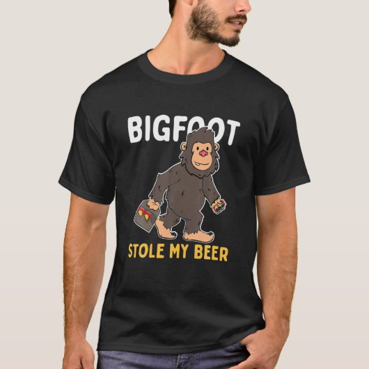T-shirt Bigfoot a volé ma bière (Devant)
