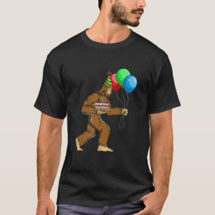 T-shirt Bigfoot Anniversaire Cake Balloons Sasquatch Yeti