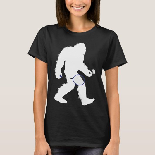 T-shirt Bigfoot Badminton Player Sasquatch Shuttle (Devant)