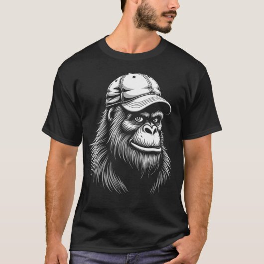 T-shirt Bigfoot Ballcap Tee - Chemise graphique Cool Sasqu (Devant)