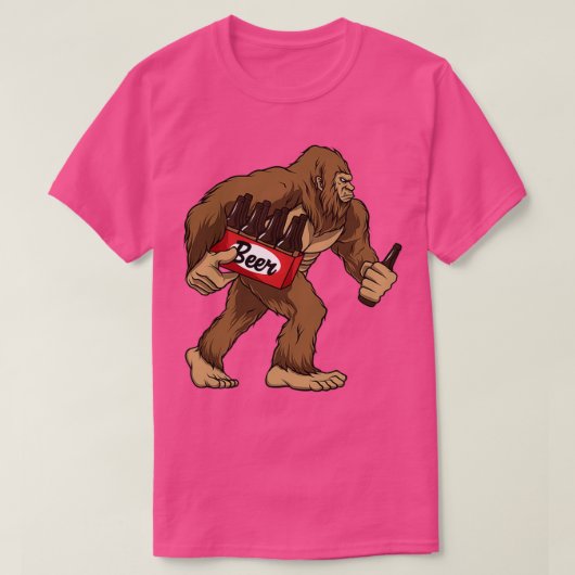 T-shirt Bigfoot Boire Bière Drôle Sasquatch Yeti (Design devant)