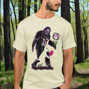 T-shirt Bigfoot & Bunny : Flânerie de printemps avec tulip