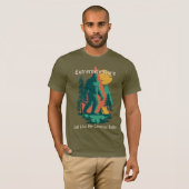 T-shirt BigFoot Camping Forest Mountains Funny Custom (Devant entier)