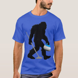 T-shirt Bigfoot Curling Cryptid Sweeper Sasquatch Curler