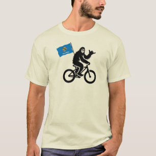 T-shirt Bigfoot Cyclisme Drapeau de l'Oklahoma