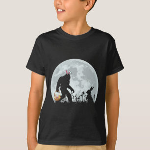 T-shirt Bigfoot de Pâques drôle esquisse silhouette de lap