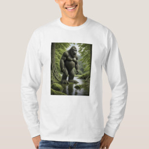 T-shirt Bigfoot debout dans un dessin de Creek