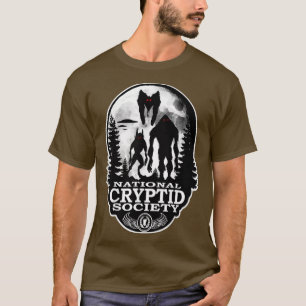 T-shirt Bigfoot Dogman Mothman UFO National Cryptid Societ