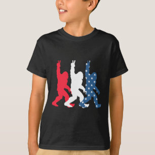 T-shirt Bigfoot Drapeau Usa - Jour de l'Indépendance - Pat