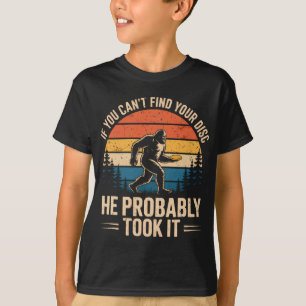 T-shirt Bigfoot Drôle Disc Golf Sasquatch Frisbee Hommes F