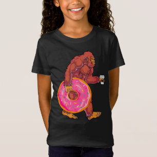 T-Shirt Bigfoot drôle marcher avec la grande beigne et le