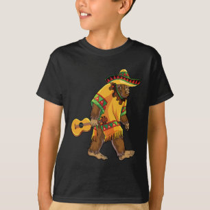 T-shirt Bigfoot El Squatcho Cinco De Mayo Mexicain Poncho