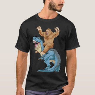 T-shirt Bigfoot équitation Dinosaur T Rex Cute Sasquatch D