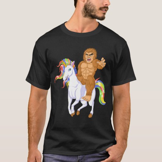 T-shirt bigfoot équitation licorne (Devant)