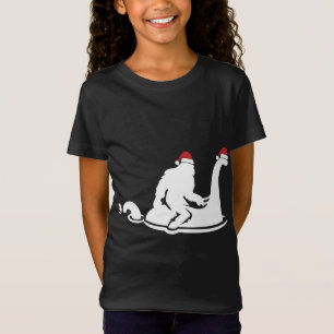 T-Shirt Bigfoot équitation Loch Ness Monster Noël Funny X