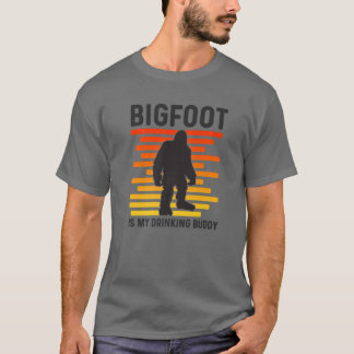 T-shirt Bigfoot est mon pote à boire Retro Sasquatch