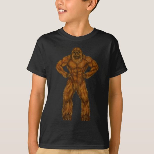 T-shirt Bigfoot Est Un Body Builder - Body Builder Sasquat (Devant)