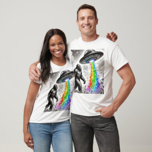 T-shirt Bigfoot et Rainbow UFO