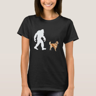 T-shirt Bigfoot Et Retriever Doré - Amoureux De Chien Chie