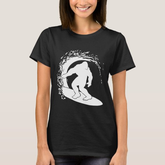 T-shirt Bigfoot faisant du Surf (Devant)