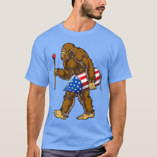 T-shirt Bigfoot Fireworks T 4 juillet Enfants Garçons Sasq