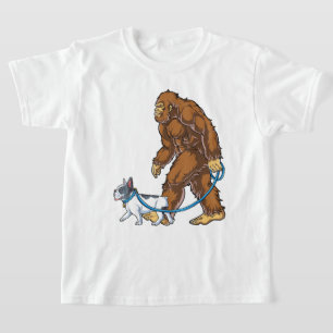 T-shirt Bigfoot Français Chien Chien Marche Drôle Sasquatc