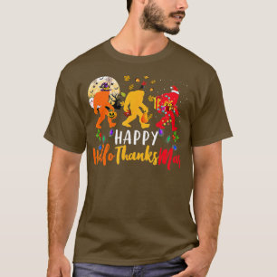 T-shirt Bigfoot Hallothanksmas Halloween Thanksgivin