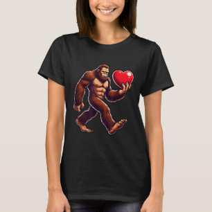 T-shirt Bigfoot Holt Coeur Valentines Jour Drôle Sasquat