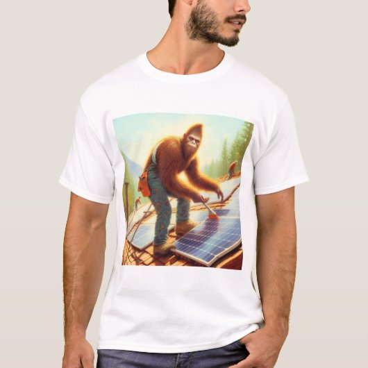 T-shirt Bigfoot Installation de panneaux solaires (Devant)