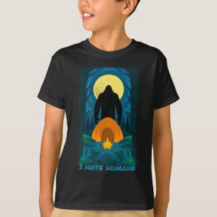 T-shirt Bigfoot Je Déteste Les Humains Et Vous Devriez Aus