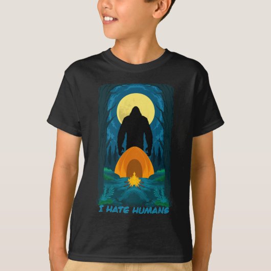 T-shirt Bigfoot Je Déteste Les Humains Et Vous Devriez Aus (Devant)