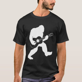 T-shirt Bigfoot Jouer Guitare Acoustique
