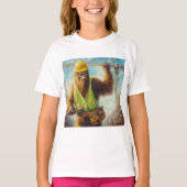 T-shirt Bigfoot le travailleur du bâtiment (Devant)