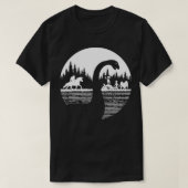 T-shirt Bigfoot Loch Ness Monster Funny Sasquatch Riding U (Design devant)