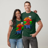 T-shirt Bigfoot Lumberjack Avec Ax Sasquatatch Plaid (Unisexe)