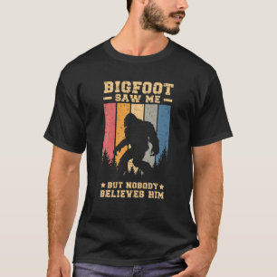 T-shirt Bigfoot M'A Vu Mais Personne Ne Le Croit, Retro Di