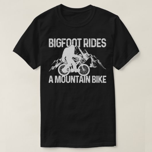 T-shirt Bigfoot Marche Un VTT Funny VTT Vélo MTB (Design devant)
