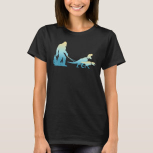 T-shirt Bigfoot Marcher T-Rex Dinosaures Drôle Sasquatch D