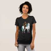 T-shirt Bigfoot montant une licorne (Devant entier)