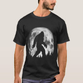 T-shirt Bigfoot Moonlight Forest Silhouette (Devant)