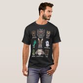 T-shirt Bigfoot Mothman Wendigo Dogman - Cryptide 8 bits (Devant entier)